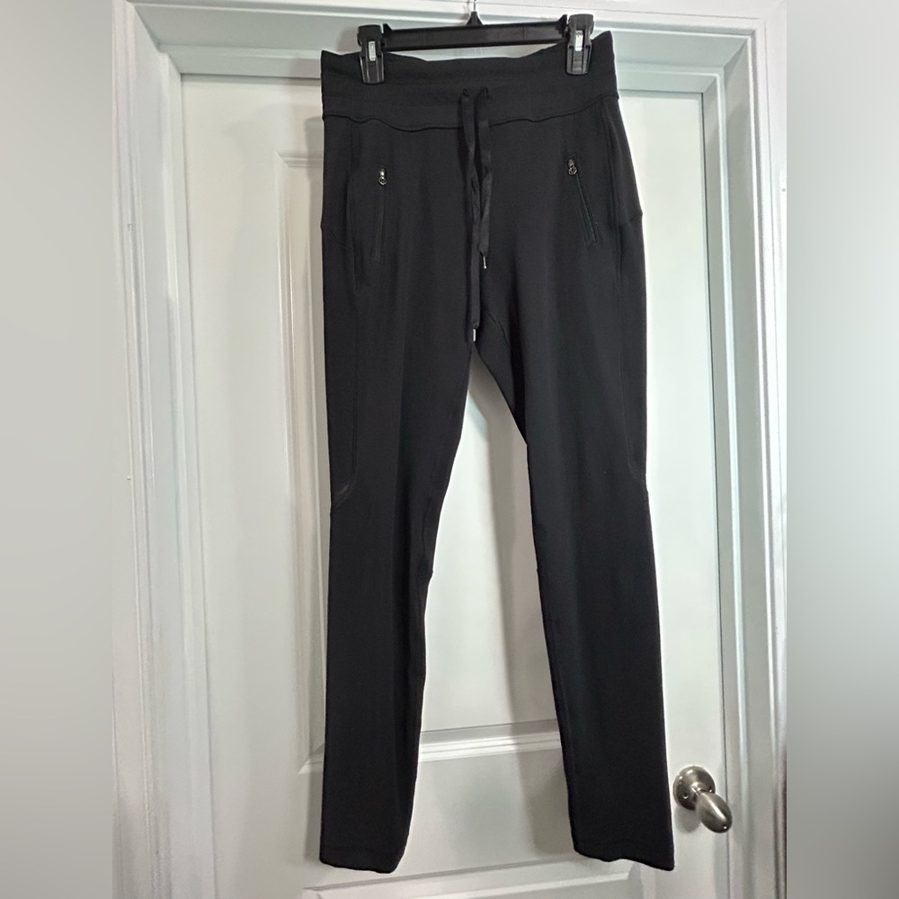 Lululemon Black Pants with Satin Drawstring-34"